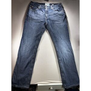 Ariat M2 Jeans 38X36 Medium Wash Relaxed Bootcut Cowboy Rodeo Whisker Denim Work